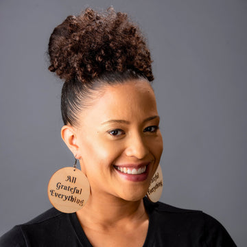 All Grateful Everything | Affirm Wear - Wood Earrings