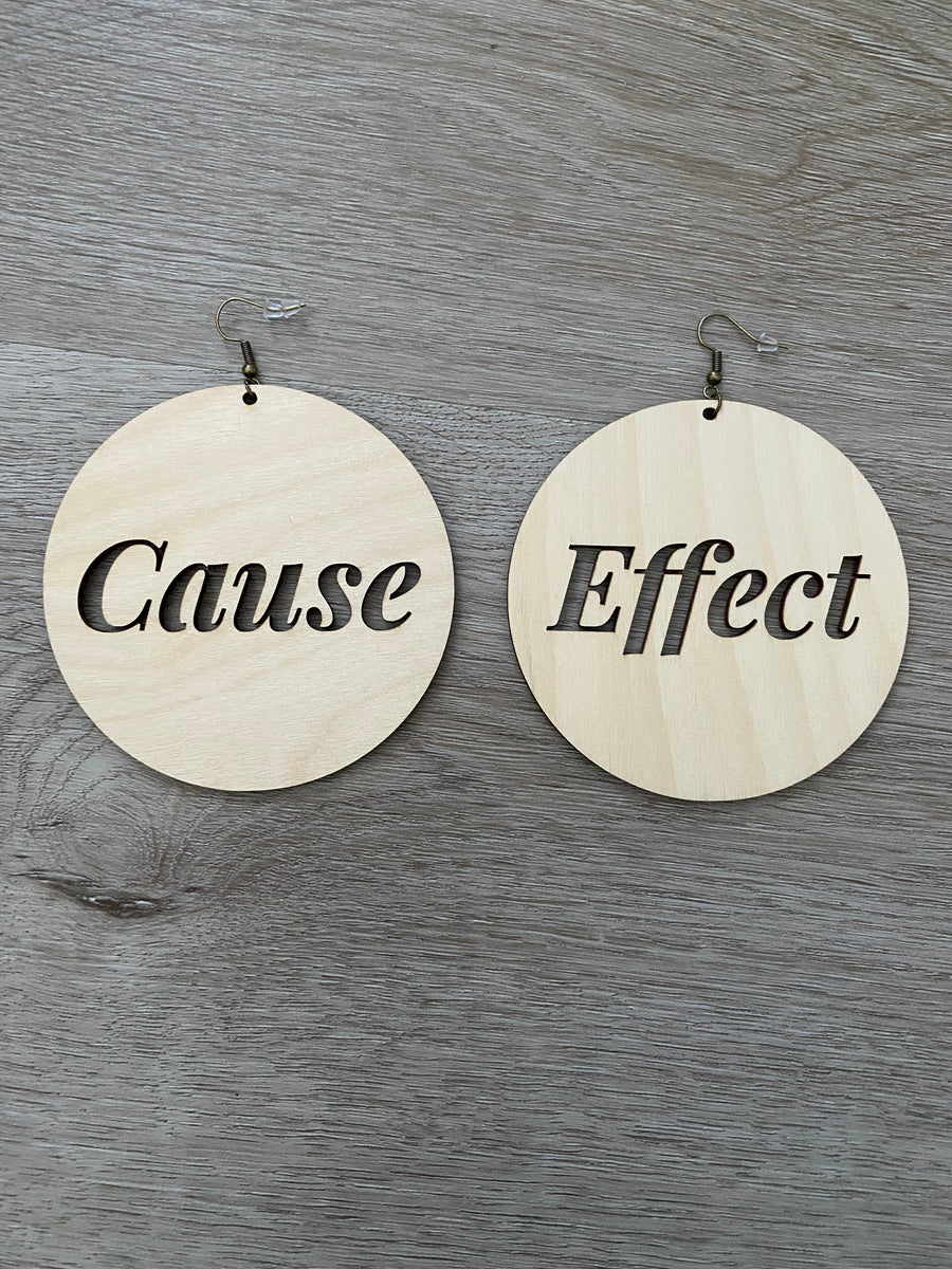 Cause & Effect | Affirm Wear - Wood Earrings