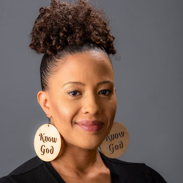 Know God |  Affirm Wear - Wood Earrings