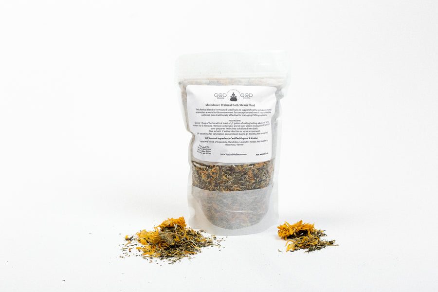 Abundance (Fertility) Herbal Steam/Bath Blend - (4 Treatments) - Honey Pot Method