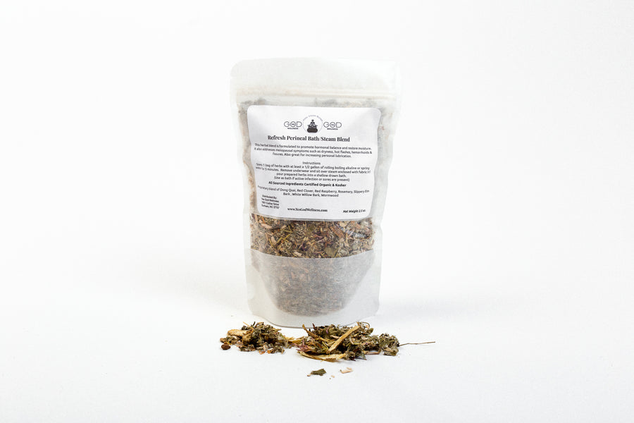 Refresh (Libido, Moisture, Menopause) Herbal Herbal Steam/Bath Blend - (4 Treatments) - Honey Pot Method